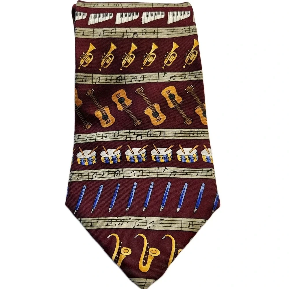 Save the Children Instrument Neck Tie Nathan Musical Madness Music‎ Teacher Gift